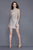 Primavera Couture - 3104 Sequined And Beaded Fringe Sheath Dress in Pink and Silver
