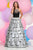 Zoey Grey - Sequined Halter Floral Long Gown 31051 in Black and White