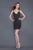 Primavera Couture - 3105 Fully Beaded Strappy Back Short Party Dress in Black