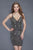 Primavera Couture - 3105 Fully Beaded Strappy Back Short Party Dress in Green
