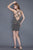Primavera Couture - 3105 Fully Beaded Strappy Back Short Party Dress in Green