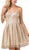 Dancing Queen - 3106 Sweetheart Pleated Prom Dress In Gold