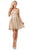 Dancing Queen - 3106 Sweetheart Pleated Prom Dress In Gold