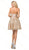 Dancing Queen - 3106 Sweetheart Pleated Prom Dress In Gold
