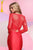 Zoey Grey - 31079 Two-Piece High Neck Long Sleeve Mermaid Gown In Red