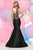 Zoey Grey - Beaded High Halter Neck Mermaid Dress 31087 in Black
