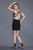Primavera Couture - 3108 Bedazzled Plunging V-neck Cocktail Dress in Black
