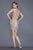 Primavera Couture - 3108 Bedazzled Plunging V-neck Cocktail Dress in Pink