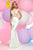 Zoey Grey - Embroidered Illusion High Neck Dress 31090 in White and Neutral