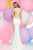 Zoey Grey - Embroidered Illusion High Neck Dress 31090 in White and Neutral