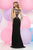 Zoey Grey - Illusion Long Dress with Slit 31097 in Black and Nude