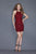 Primavera Couture - 3109 Bejeweled Halter Neck Sheath Dress in Red