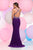 Zoey Grey - Bedazzled Plunging V Neck Gown 31108 in Purple