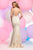 Zoey Grey - Plunging Long Dress 31110 in White and Nude