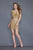 Primavera Couture - 3111 Beaded Fringe Sweetheart Sheath Dress in Gold