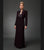 Daymor Couture - 3112 Beaded V-neck Dress With Long Sleeve Bolero In Purple
