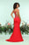 Zoey Grey - 31122 Off Shoulder Embroidered Lace Mermaid Gown In Red