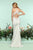 Zoey Grey - 31124 Lace Sweetheart Ponte Sheath Dress In White and Neutral