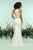 Zoey Grey - 31126 Sleeveless Lace Halter Sheath Dress In White