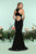 Zoey Grey - 31127 Halter Neck Velvet Sheath Dress In Black