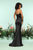 Zoey Grey - 31134 Strapless Sweetheart Corset Bodice Satin Sheath Gown In Black