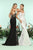 Zoey Grey - 31138 Sequined Deep Halter V-neck Sheath Dress In Black, White
