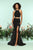 Zoey Grey - 31139 Two Piece Halter Lace Sheath Dress In Black