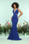 Zoey Grey - 31145 Illusion Floral Lace Paneled Mermaid Gown In Blue