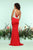 Zoey Grey - 31146 Strappy Beaded Fitted Evening Dress In Red and Neutral