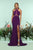 Zoey Grey - 31150 Fitted Halter Lace Evening Gown In Purple