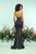 Zoey Grey - 31154 Illusion Halter Neck Lace Gown with Slit In Blue