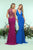 Zoey Grey - 31161 Embellished Ruched Fitted Evening Gown In Blue and Purple