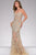 31169 Beaded Illusion Jewel Sheath Dress