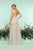 Zoey Grey - 31173 Beaded Deep V-neck Tulle A-line Dress In White and Neutral