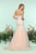 Zoey Grey - 31181 Strapless Appliqued Trumpet  Gown In Pink and White