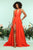 Zoey Grey - 31186 Plunging Halter Stretch Satin High Slit Gown In Red