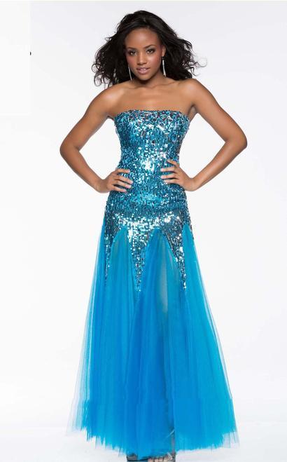 4039 Dress in Turquoise