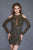 Primavera Couture - 3118 Sequined Halter Neck Sheath Dress in Green