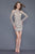 Primavera Couture - 3118 Sequined Halter Neck Sheath Dress in Neutral