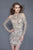 Primavera Couture - 3118 Sequined Halter Neck Sheath Dress in Neutral
