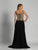 Dave & Johnny - 3118W Gilded V-neck A-line Dress in White