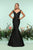 Zoey Grey - 31191 Fitted V-Neck Mermaid Gown In Black