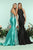 Zoey Grey - 31193 Sequined Halter Mikado Mermaid Dress In Green and Black
