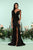 Zoey Grey - 31197 Plunging Off-Shoulder Front Slit Satin Gown In Black
