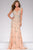 31201 Crystal Embellished V-neck Sheath Dress