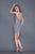 Primavera Couture - 3120 Spaghetti Straps V Neck Sequin Fitted Dress in Silver