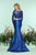Zoey Grey - 31214 Two Piece Sequined Mikado Mermaid Dress In Blue