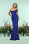 Zoey Grey - 31219 Off Shoulder Illusion Lace Paneled Mermaid Gown In Blue