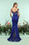 Zoey Grey - 31219 Off Shoulder Illusion Lace Paneled Mermaid Gown In Blue