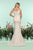 Zoey Grey - 31220 Floral Embroidered Detail Mermaid Gown In Pink and White